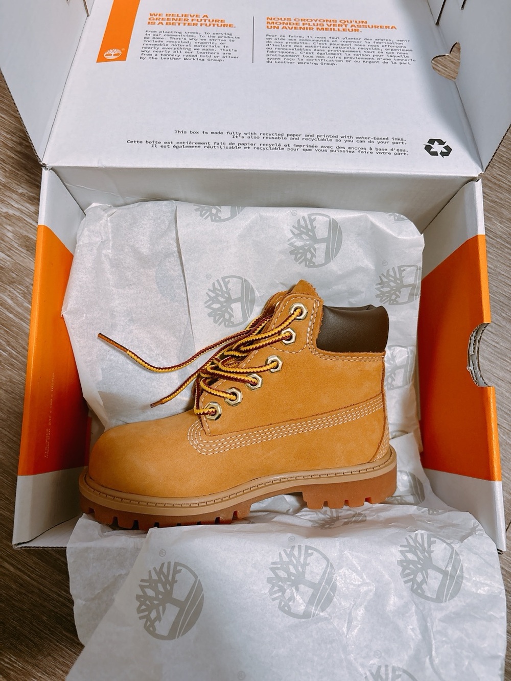 Timberland Kids Wheat Nubuck Lace-Up Boot